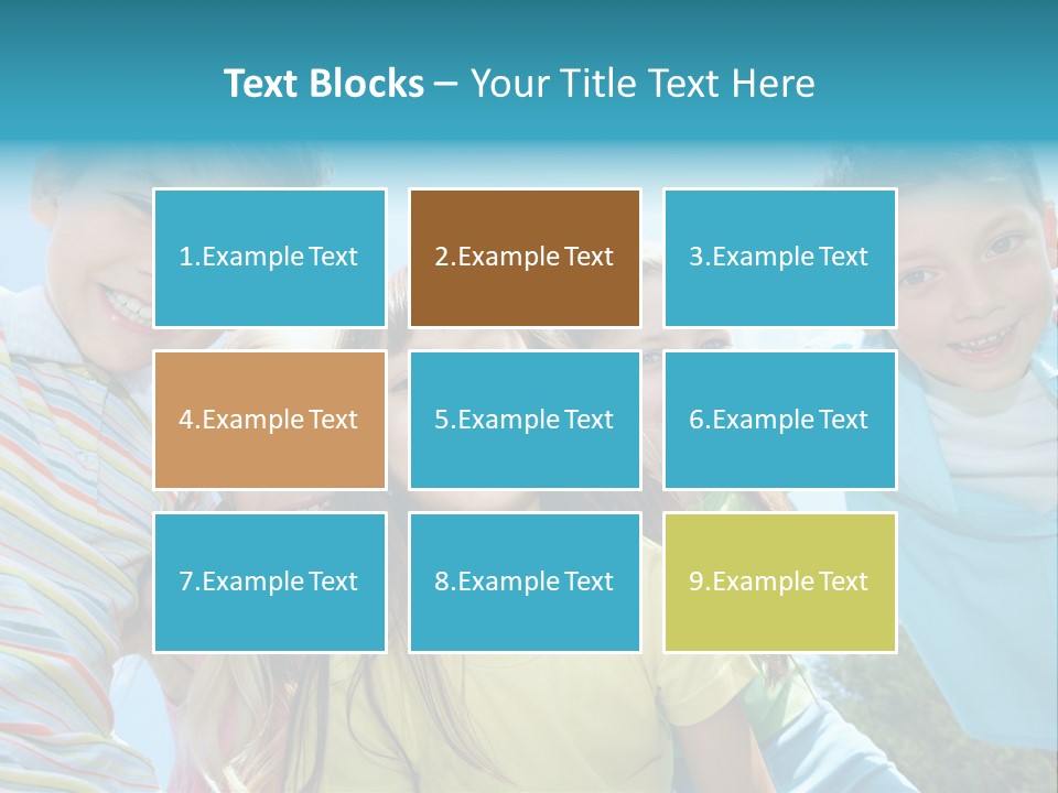 Children Group Lad PowerPoint Template