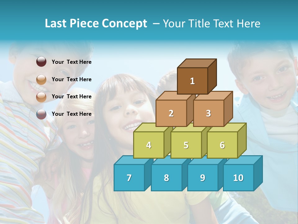 Children Group Lad PowerPoint Template