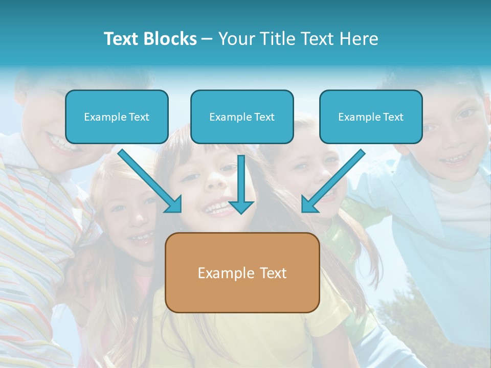Children Group Lad PowerPoint Template