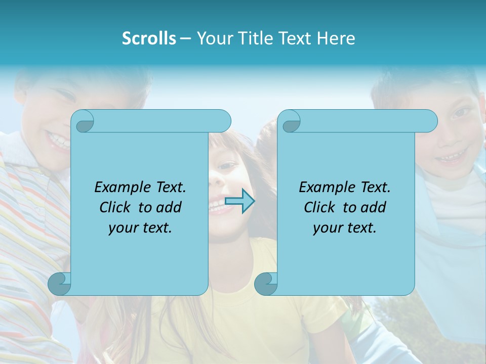 Children Group Lad PowerPoint Template