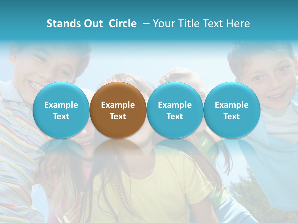 Children Group Lad PowerPoint Template