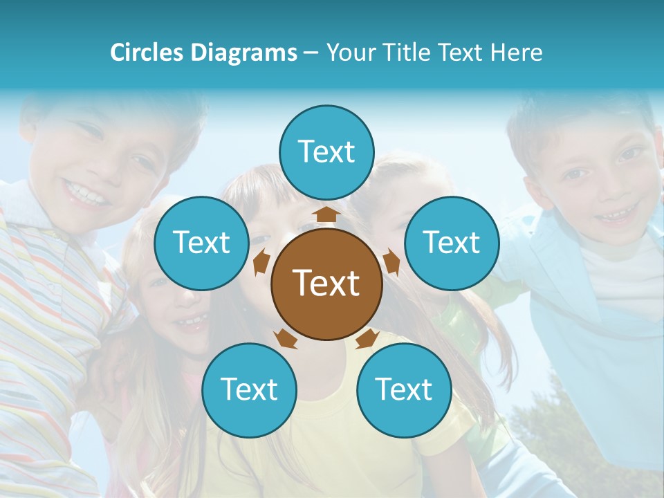 Children Group Lad PowerPoint Template