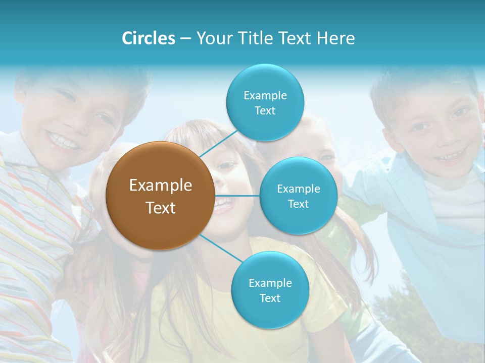Children Group Lad PowerPoint Template