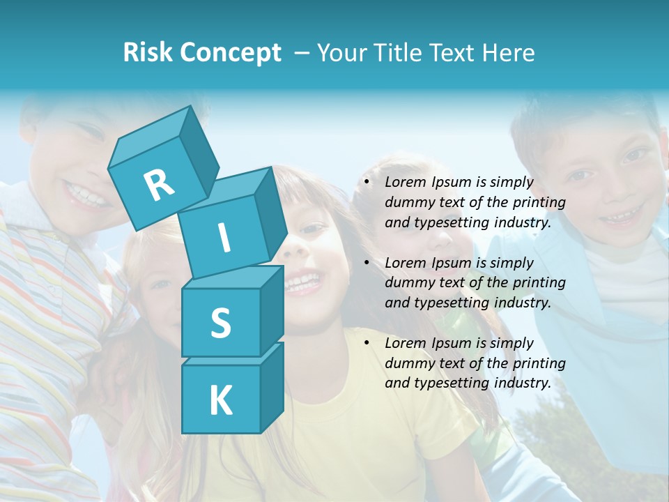 Children Group Lad PowerPoint Template