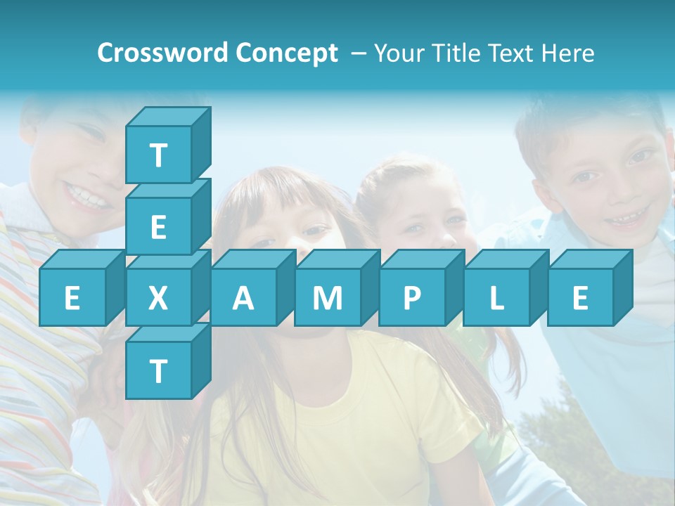 Children Group Lad PowerPoint Template
