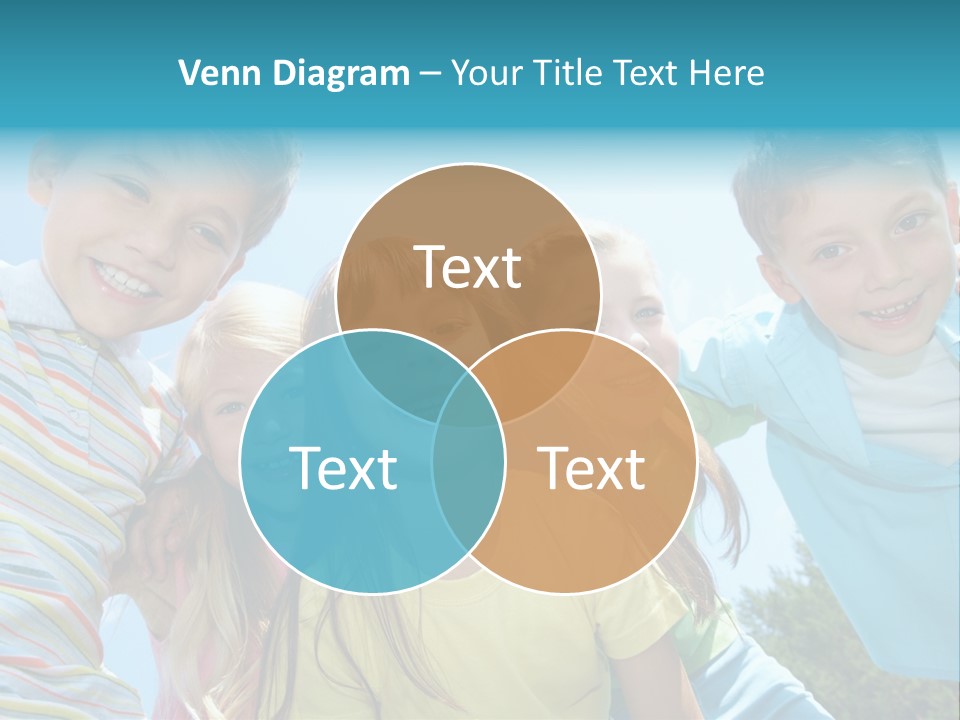 Children Group Lad PowerPoint Template