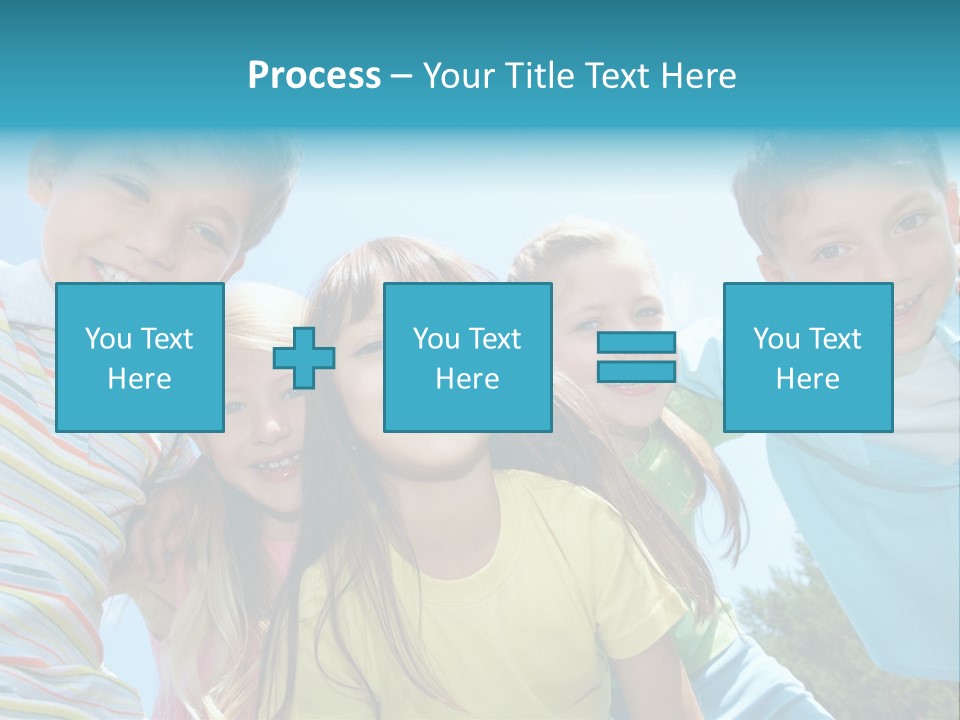 Children Group Lad PowerPoint Template