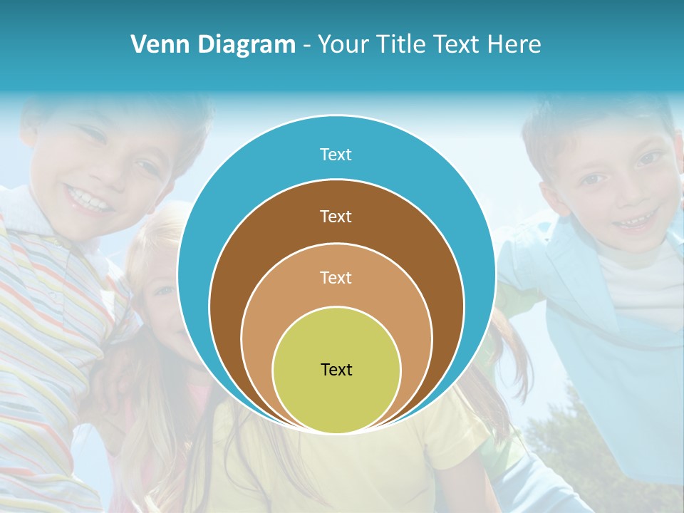 Children Group Lad PowerPoint Template