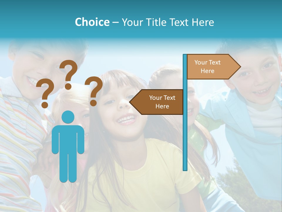 Children Group Lad PowerPoint Template
