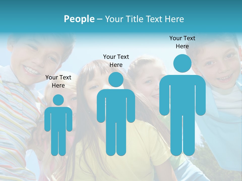 Children Group Lad PowerPoint Template