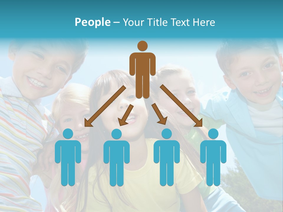Children Group Lad PowerPoint Template