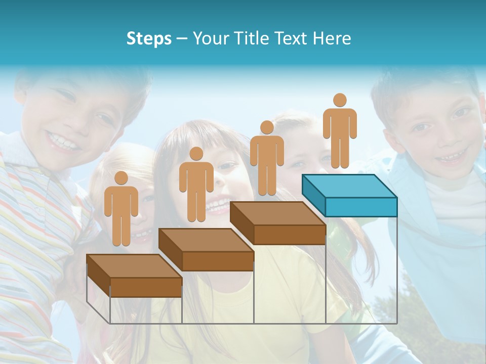Children Group Lad PowerPoint Template