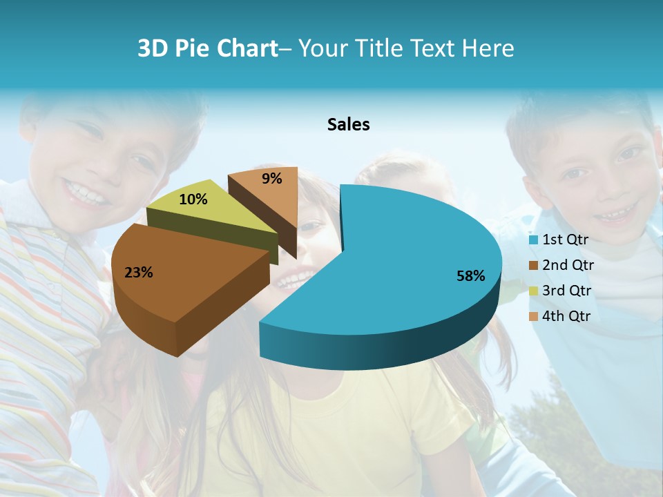 Children Group Lad PowerPoint Template