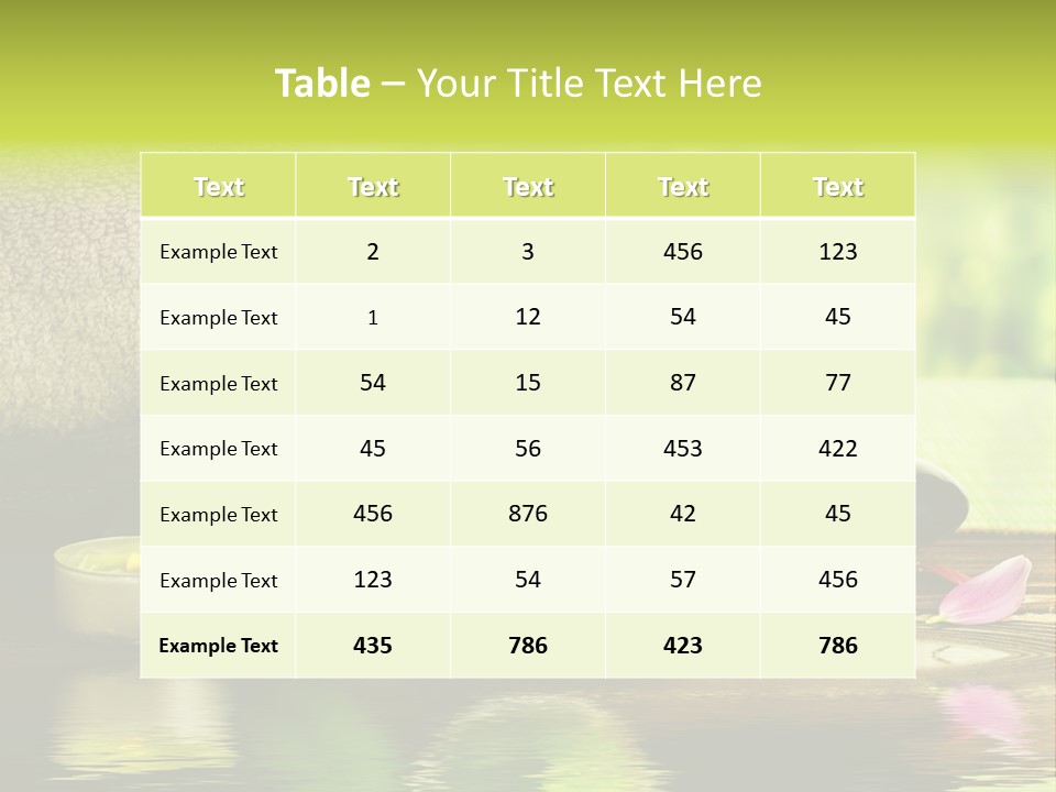 Spa Green Nature PowerPoint Template
