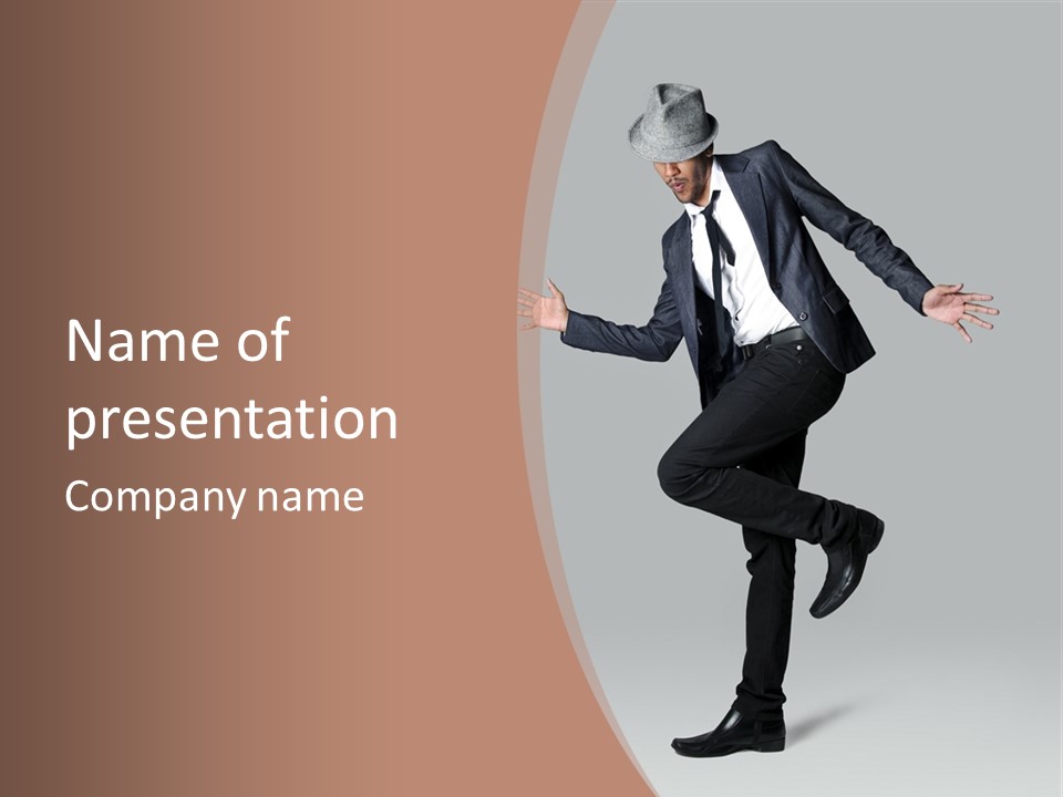 Young Masculine Business PowerPoint Template