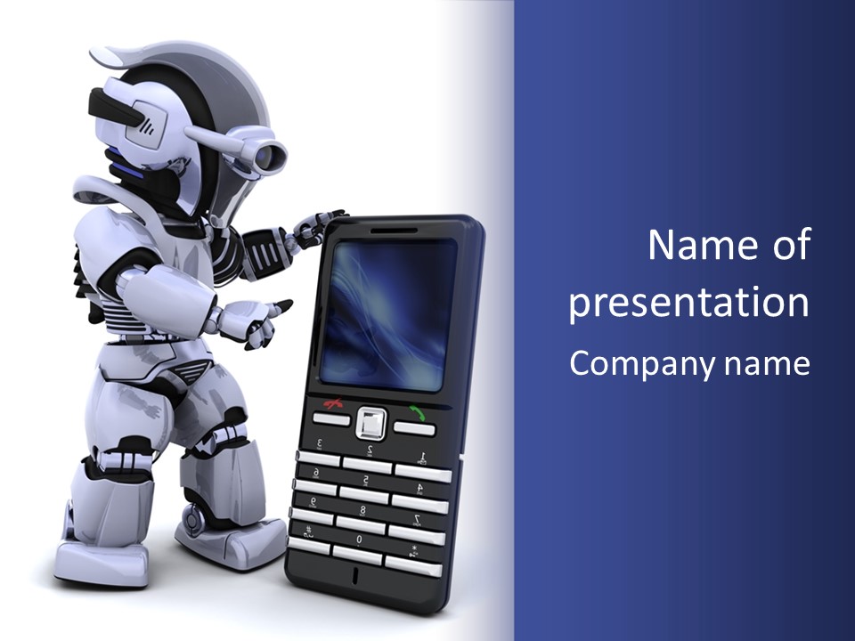 Message Lcd Keyboard PowerPoint Template