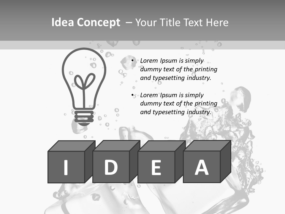 Glass Liquid Wet PowerPoint Template