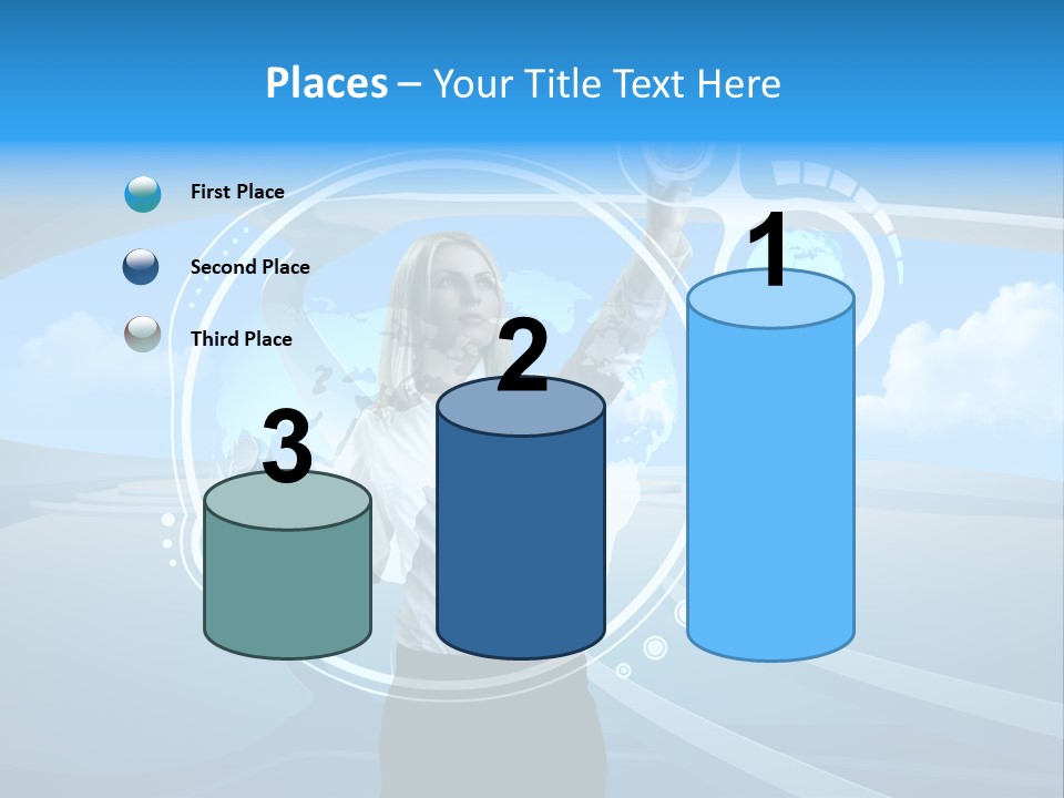 Female Space Access PowerPoint Template