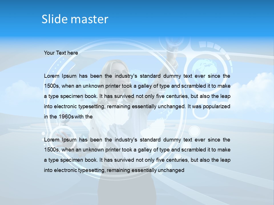 Female Space Access PowerPoint Template