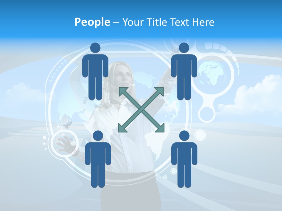 Female Space Access PowerPoint Template