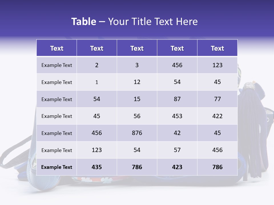 Number Ladies Toe PowerPoint Template