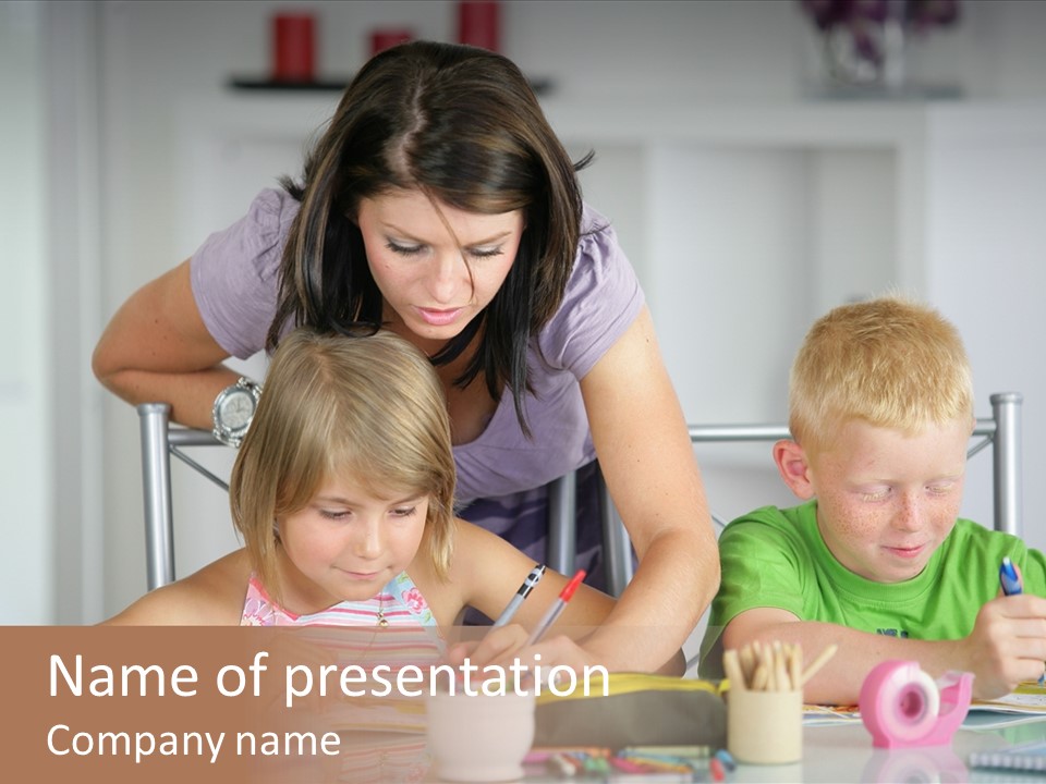 Brother School Class PowerPoint Template