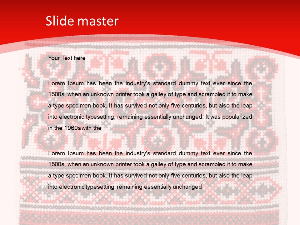 Rushnyk Crossstitch Cross PowerPoint Template