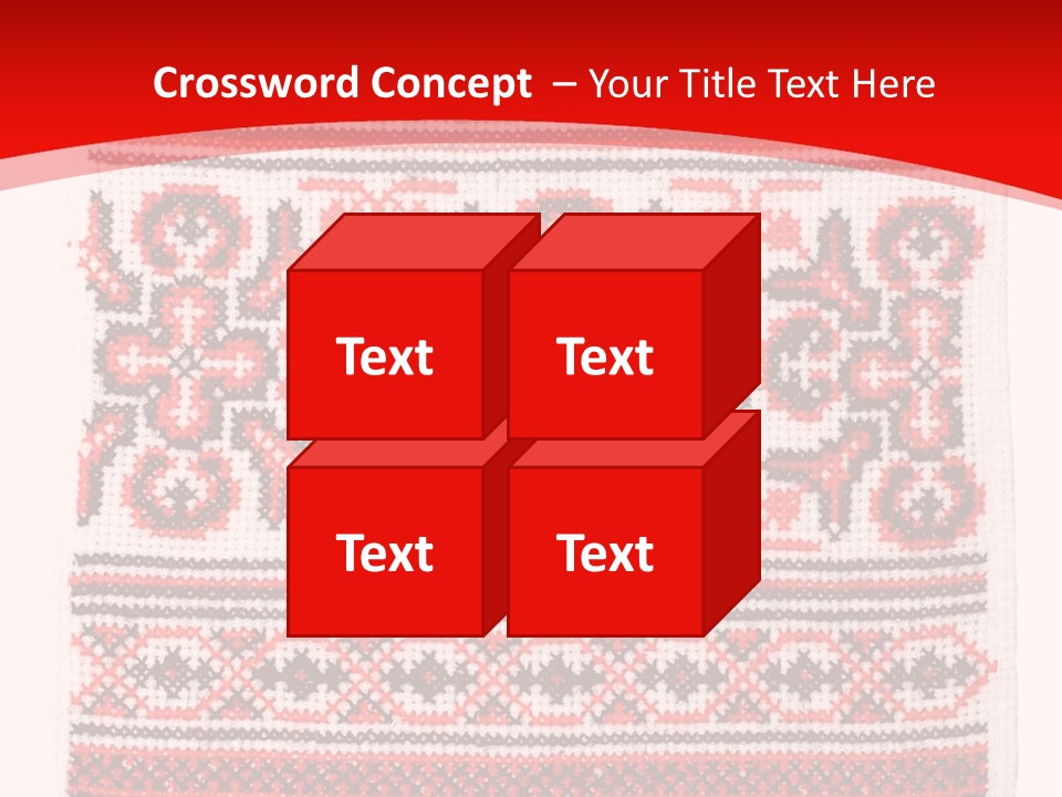 Rushnyk Crossstitch Cross PowerPoint Template