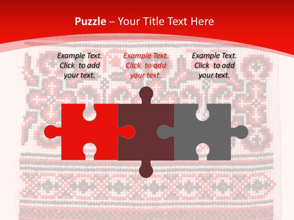 Rushnyk Crossstitch Cross PowerPoint Template