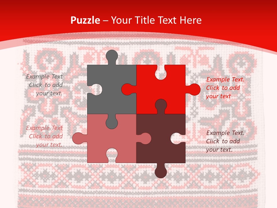 Rushnyk Crossstitch Cross PowerPoint Template