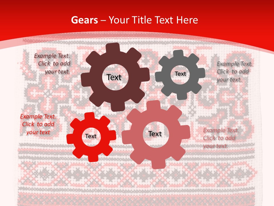 Rushnyk Crossstitch Cross PowerPoint Template