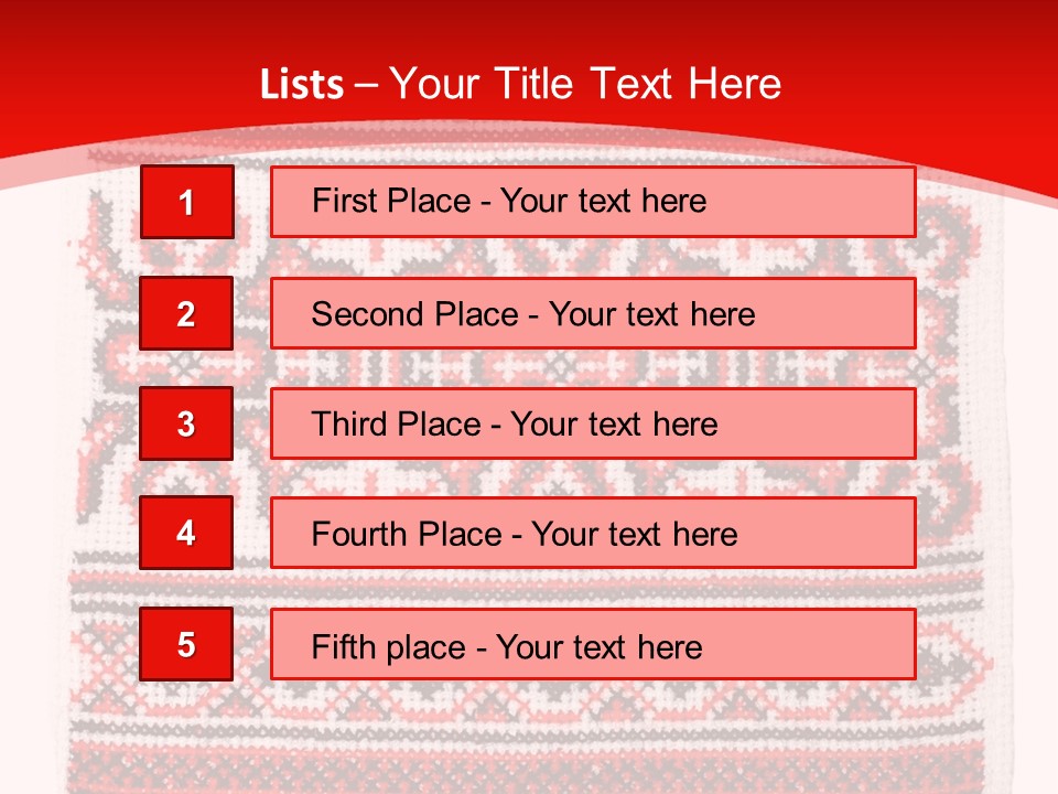 Rushnyk Crossstitch Cross PowerPoint Template