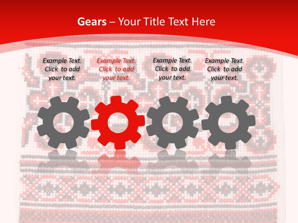 Rushnyk Crossstitch Cross PowerPoint Template