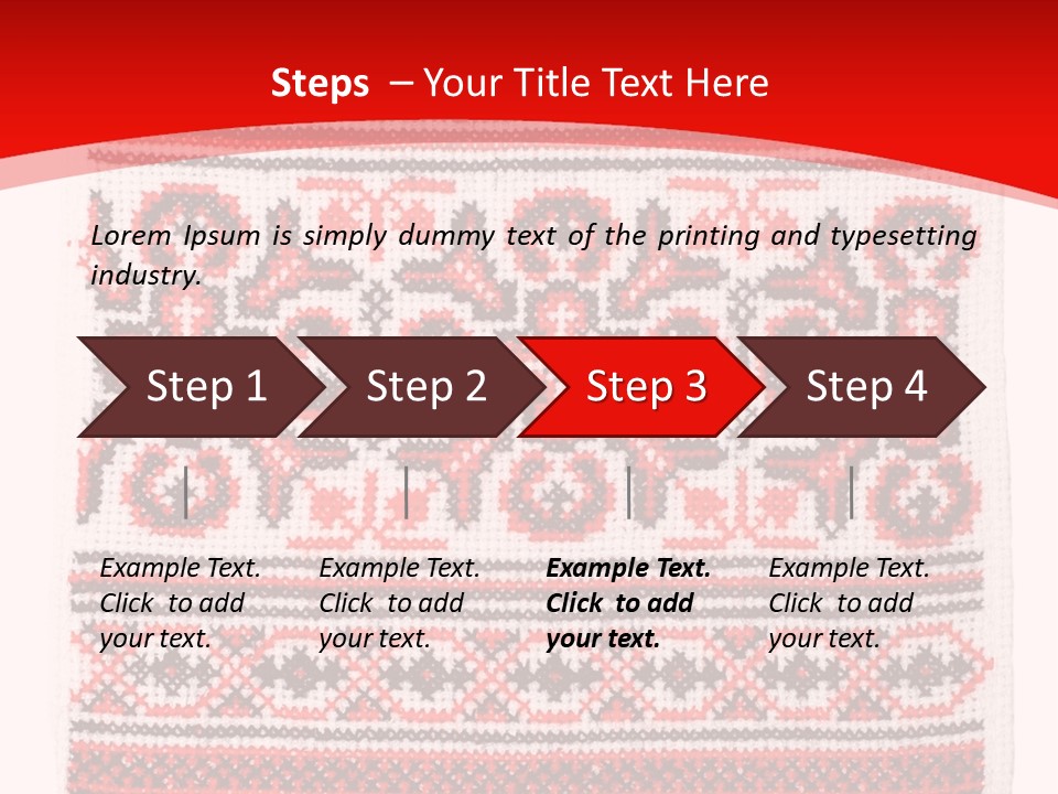 Rushnyk Crossstitch Cross PowerPoint Template