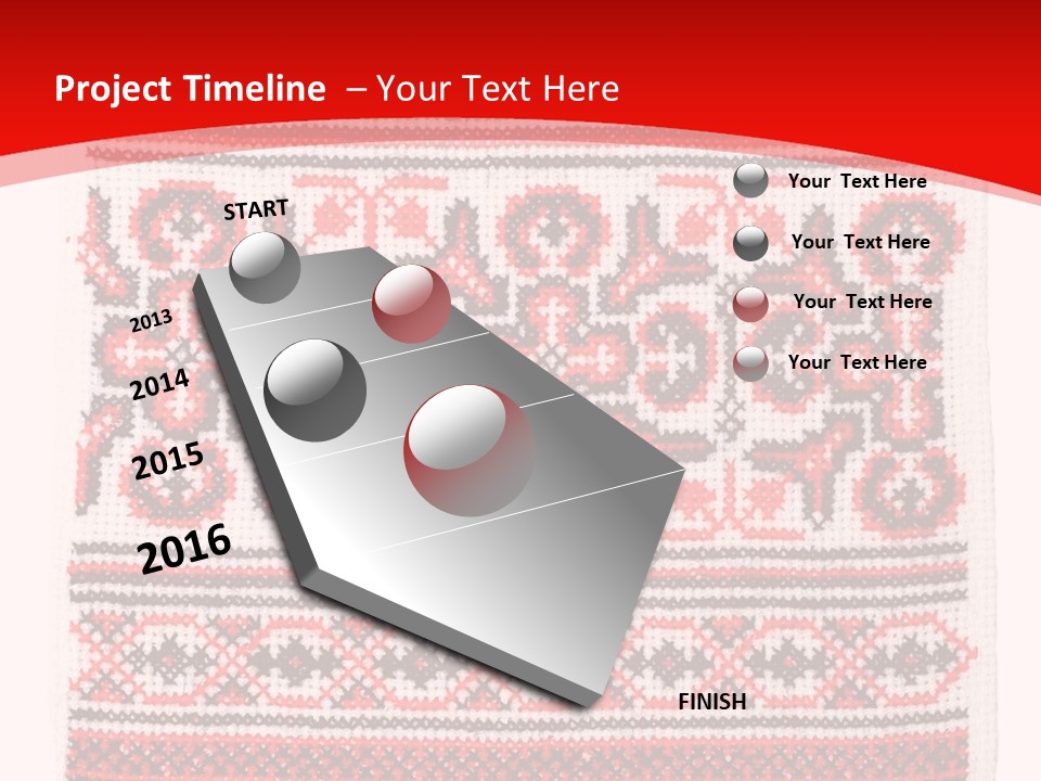Rushnyk Crossstitch Cross PowerPoint Template