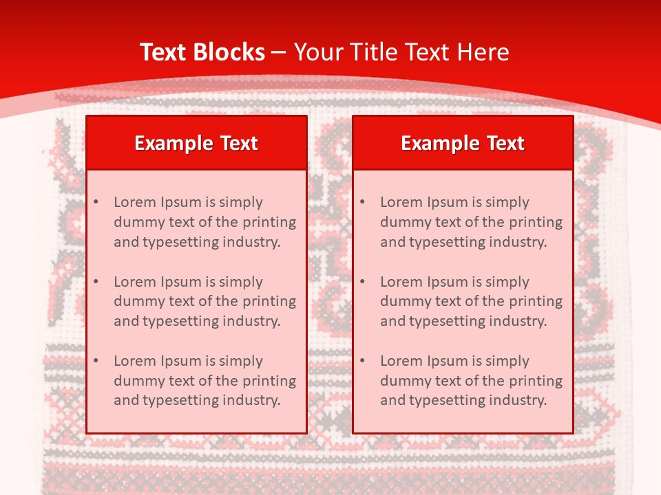 Rushnyk Crossstitch Cross PowerPoint Template