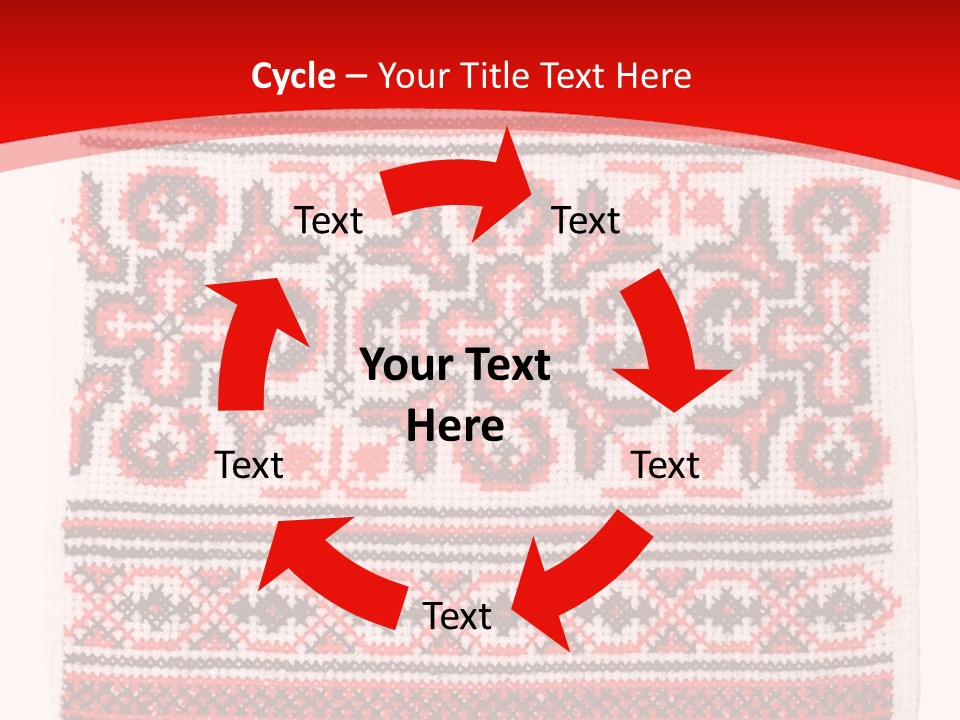 Rushnyk Crossstitch Cross PowerPoint Template