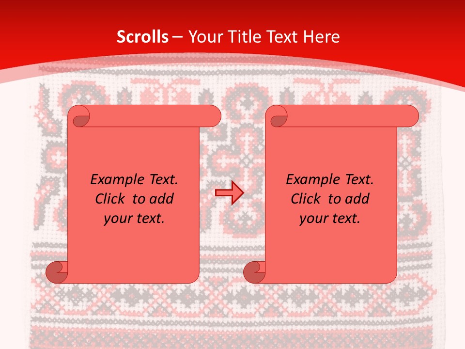 Rushnyk Crossstitch Cross PowerPoint Template
