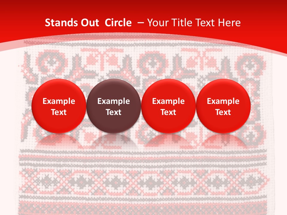 Rushnyk Crossstitch Cross PowerPoint Template