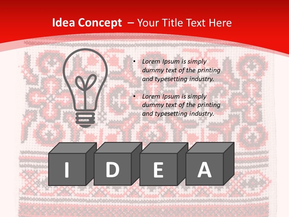 Rushnyk Crossstitch Cross PowerPoint Template