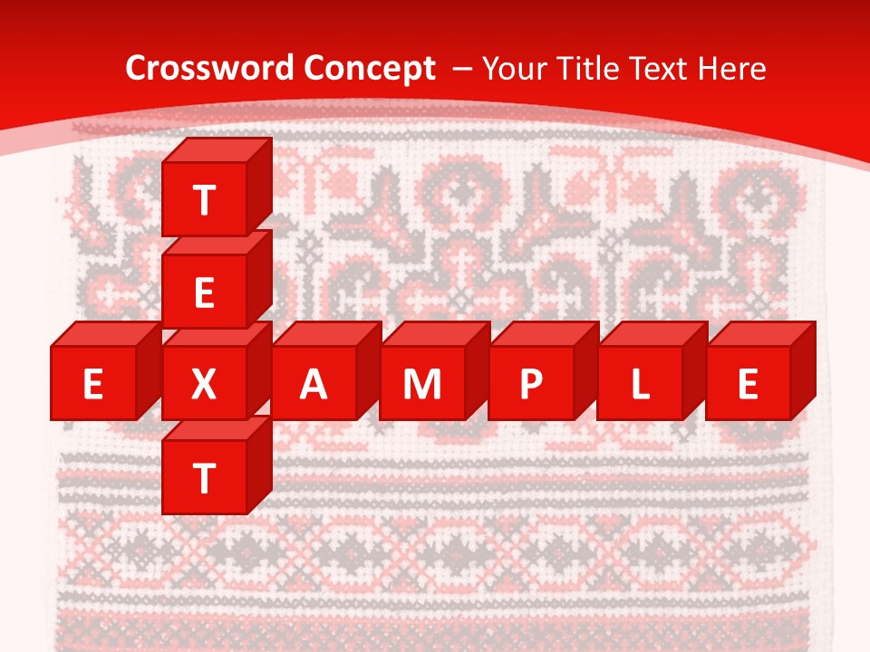 Rushnyk Crossstitch Cross PowerPoint Template