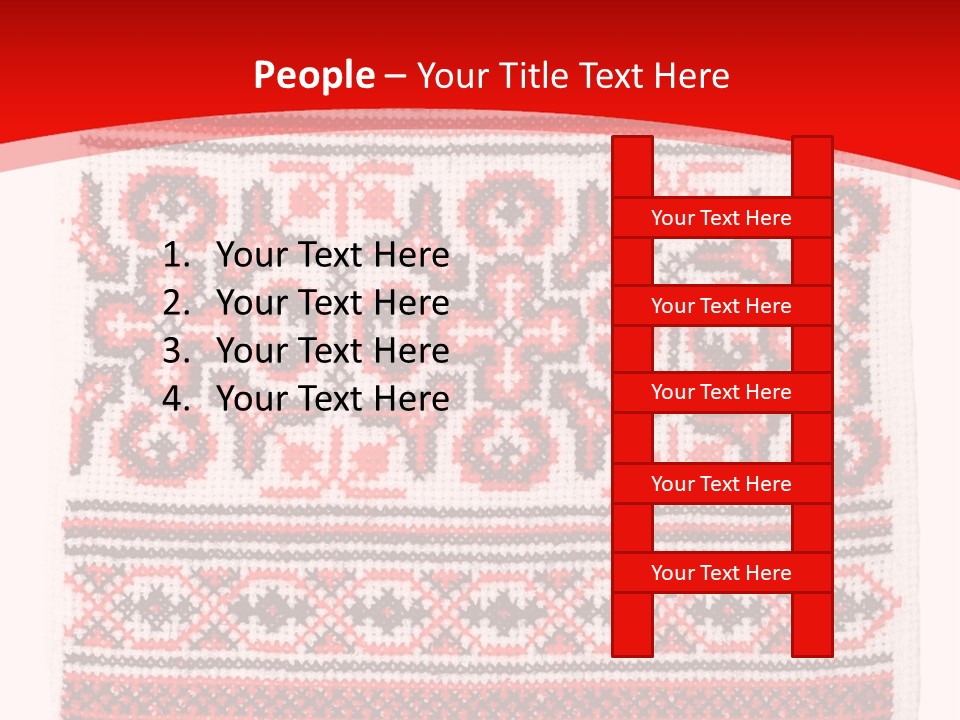 Rushnyk Crossstitch Cross PowerPoint Template