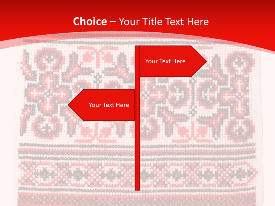 Rushnyk Crossstitch Cross PowerPoint Template