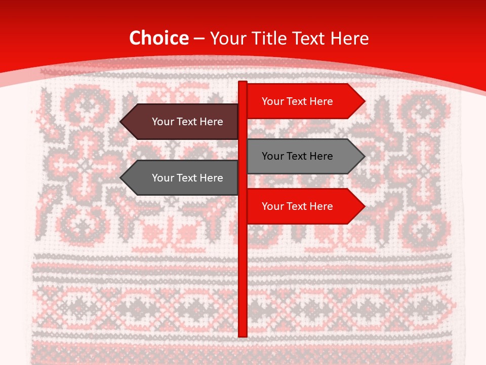 Rushnyk Crossstitch Cross PowerPoint Template