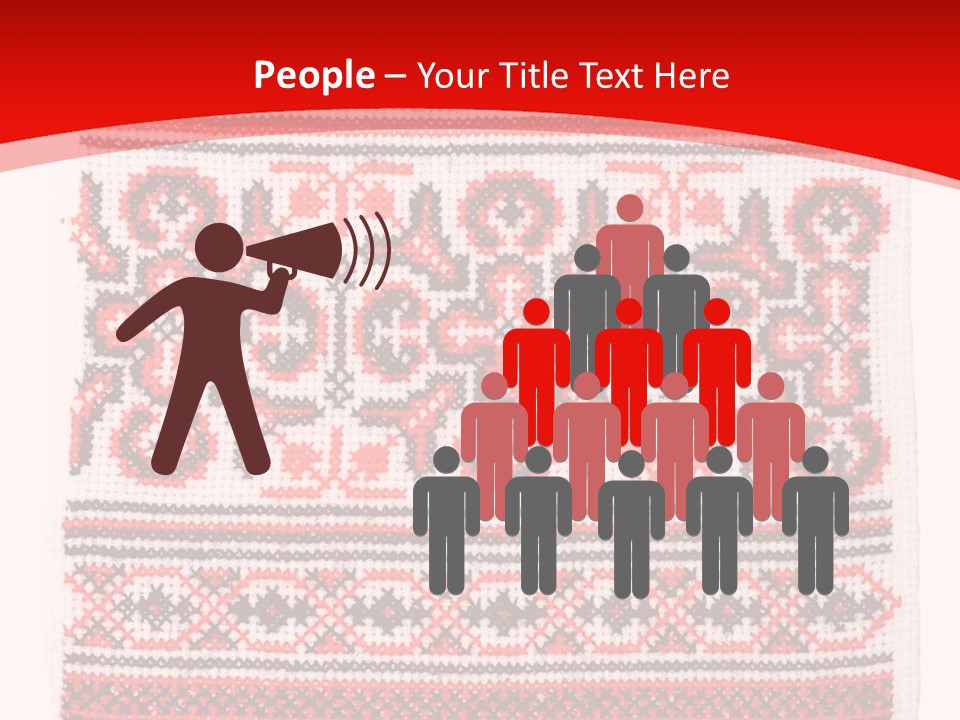 Rushnyk Crossstitch Cross PowerPoint Template