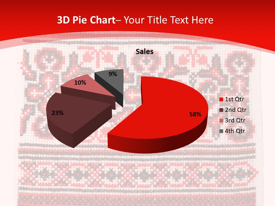 Rushnyk Crossstitch Cross PowerPoint Template