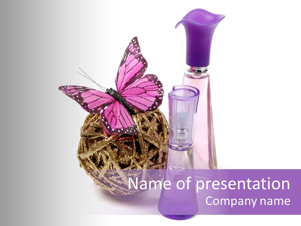 Isolated Woman Sprayer PowerPoint Template