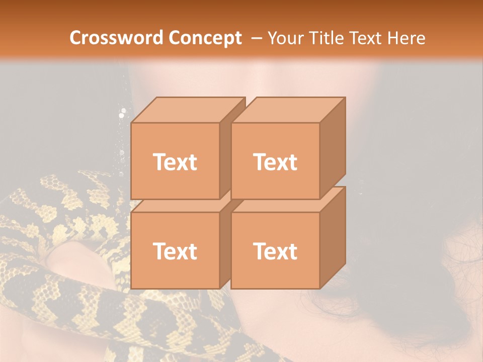 Tanned Seductive Babe PowerPoint Template