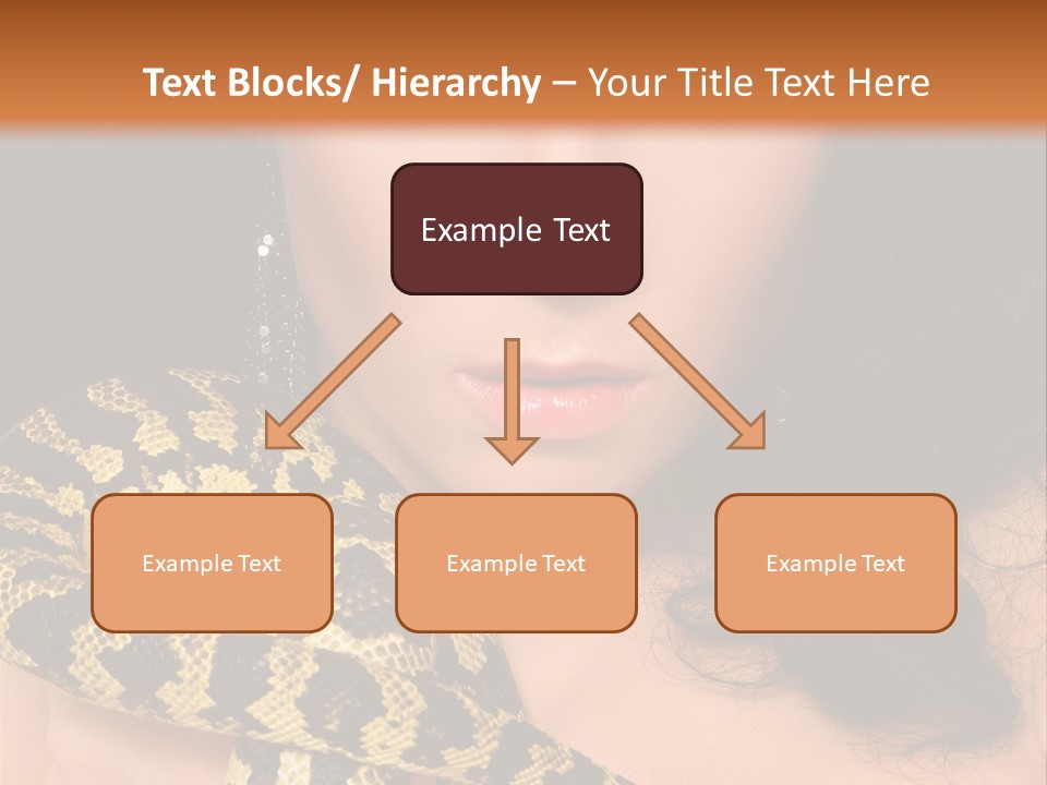 Tanned Seductive Babe PowerPoint Template