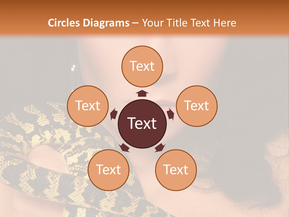 Tanned Seductive Babe PowerPoint Template